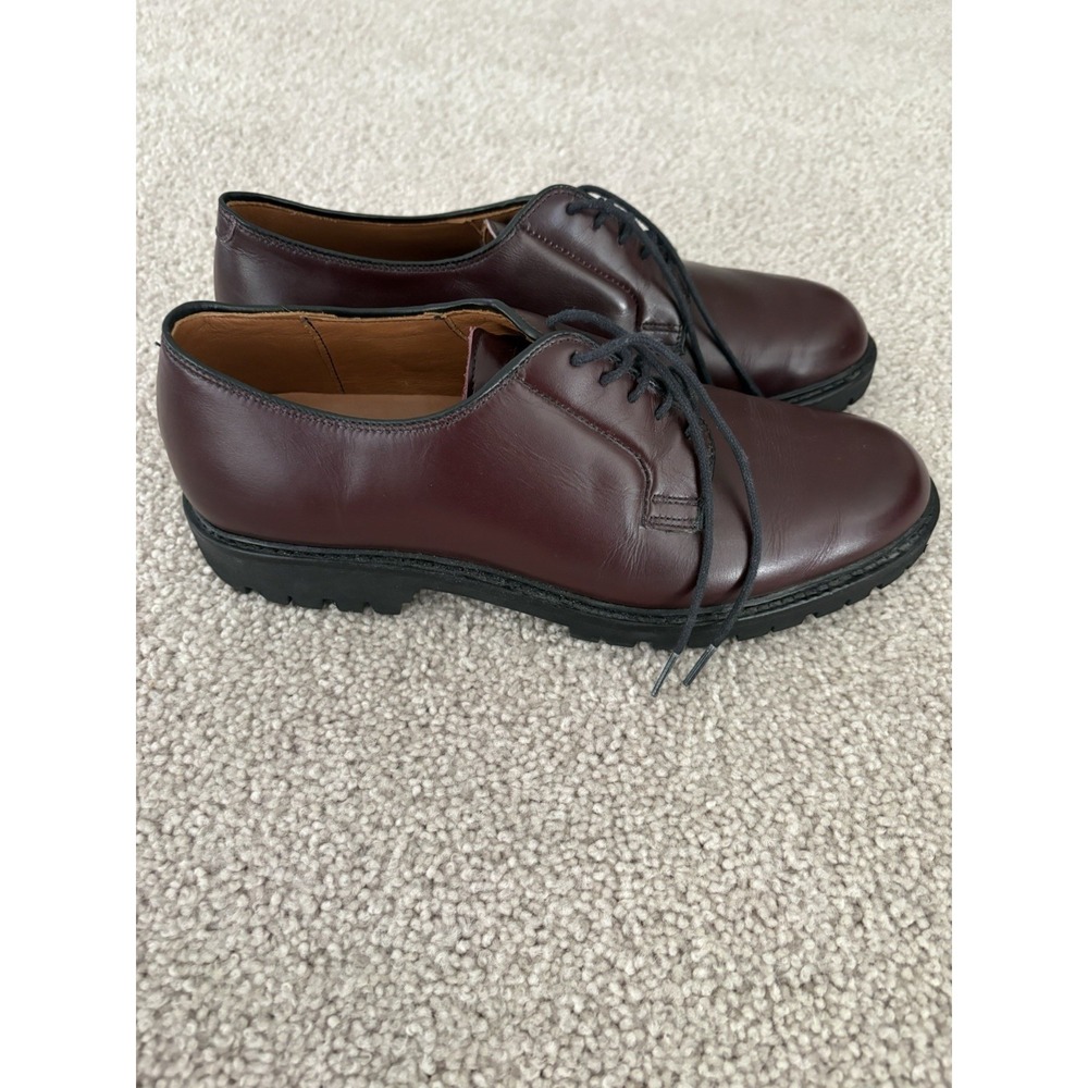 Allen Edmonds Lennon Burgundy Derby Leather Lug Sole Men's Shoes Size 10